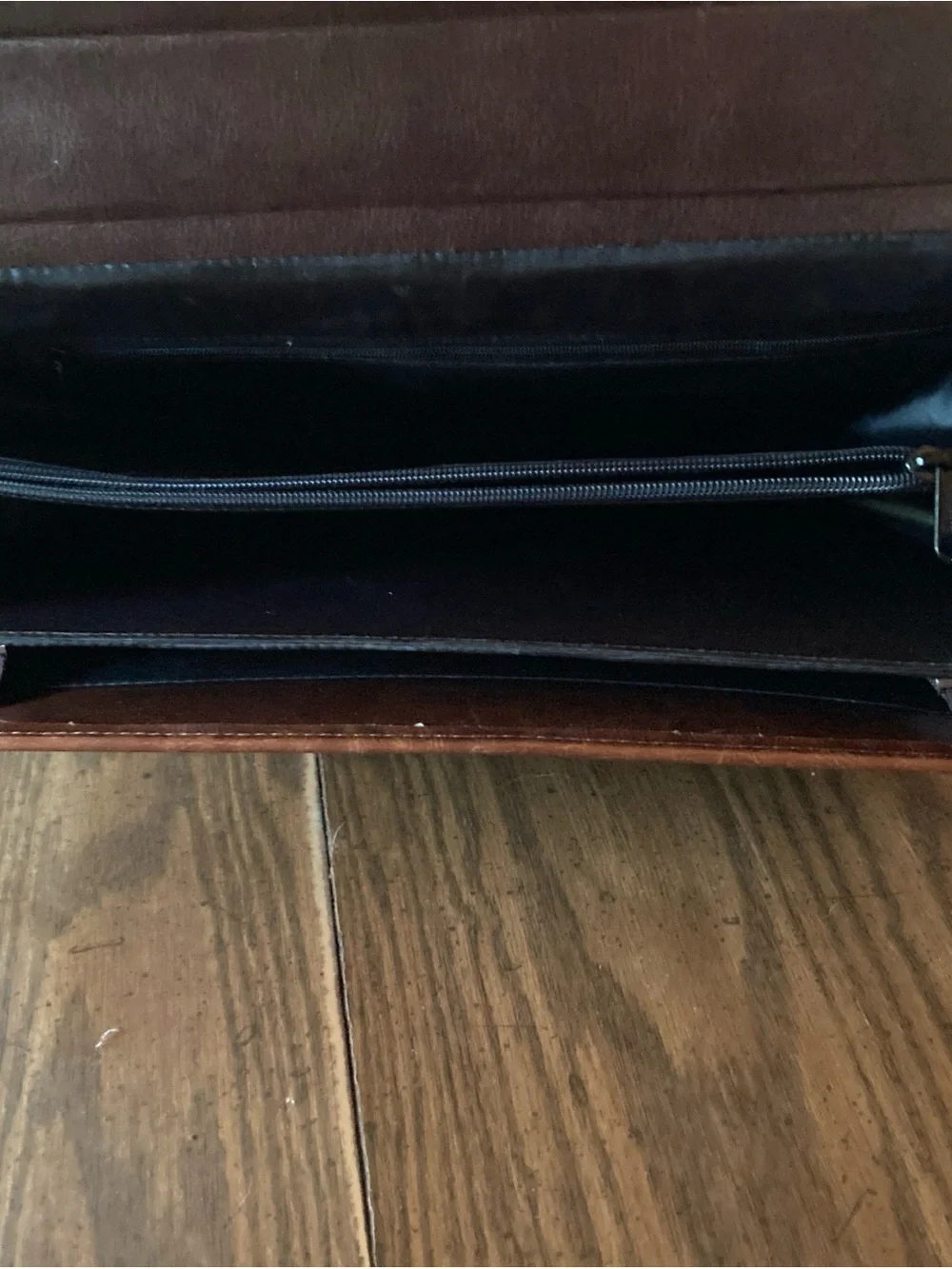 Vtg 90s Italian Brown Leather messenger Briefcase Shoulder Bag